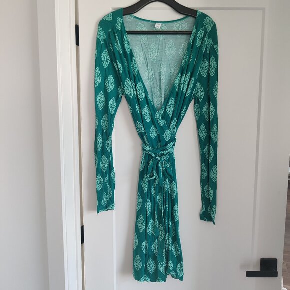 Old Navy Dresses & Skirts - OLD NAVY Knee Length Teal Green Rayon Knit True Wrap Dress Large